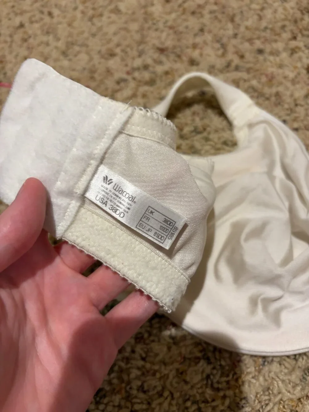 Wacoal 85185 Bodysuede Underwire Bra Cream Lot of 2